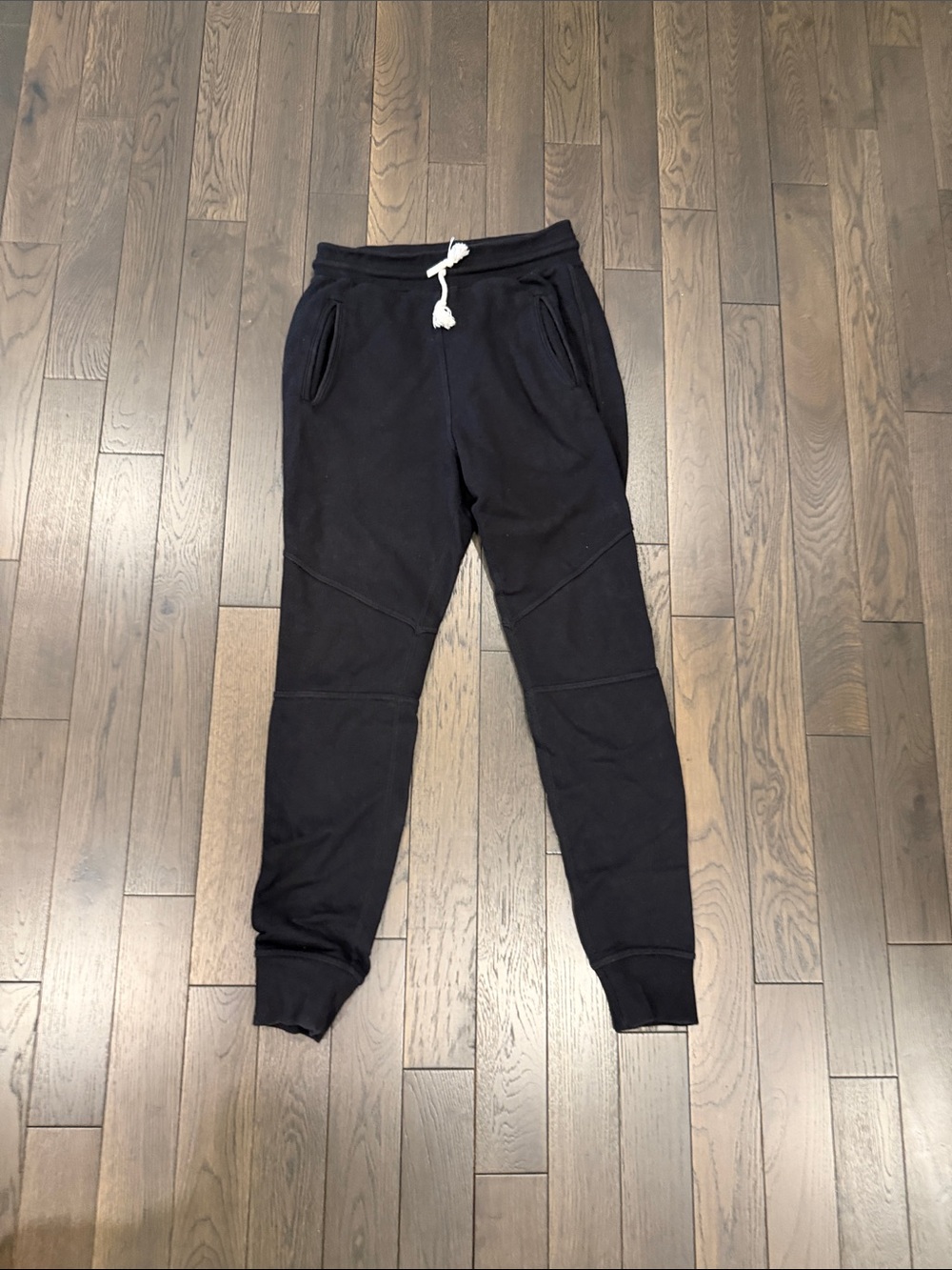 John Elliott Black Joggers with White Drawstring